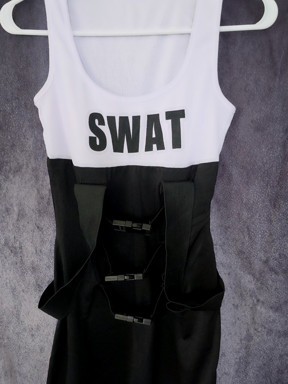 SWAT Black and White Kids One-Piece Costume